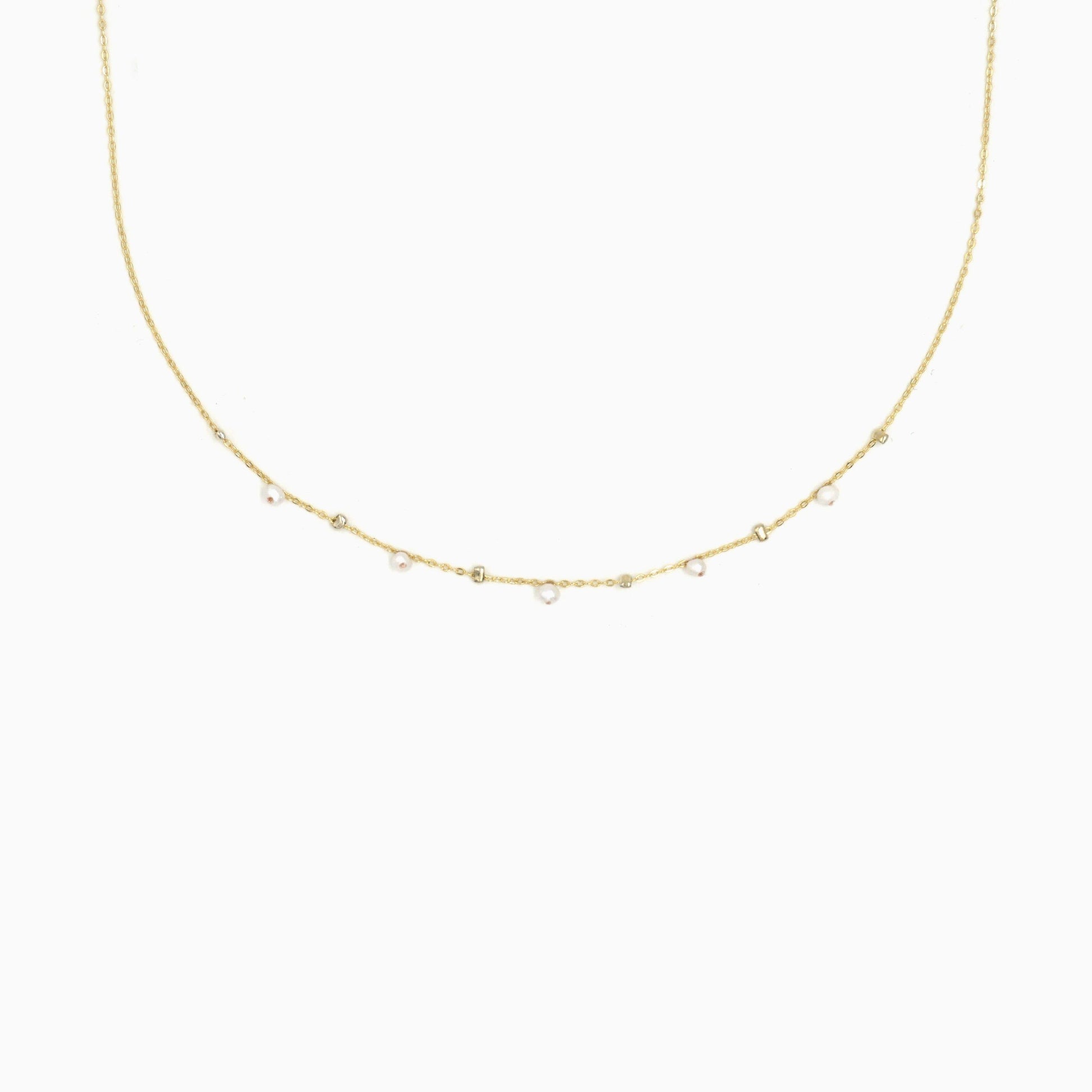Fresh Water Pearl Twinkle Satellite Necklace - Studdedheartz