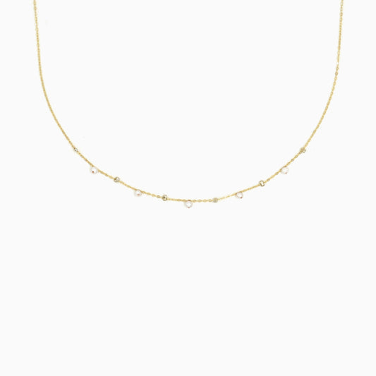 Fresh Water Pearl Twinkle Satellite Necklace - Studdedheartz