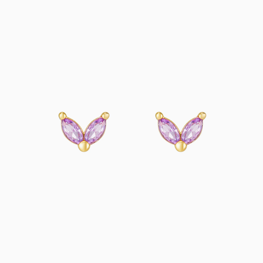 Amethyst Bunny Ears Studs