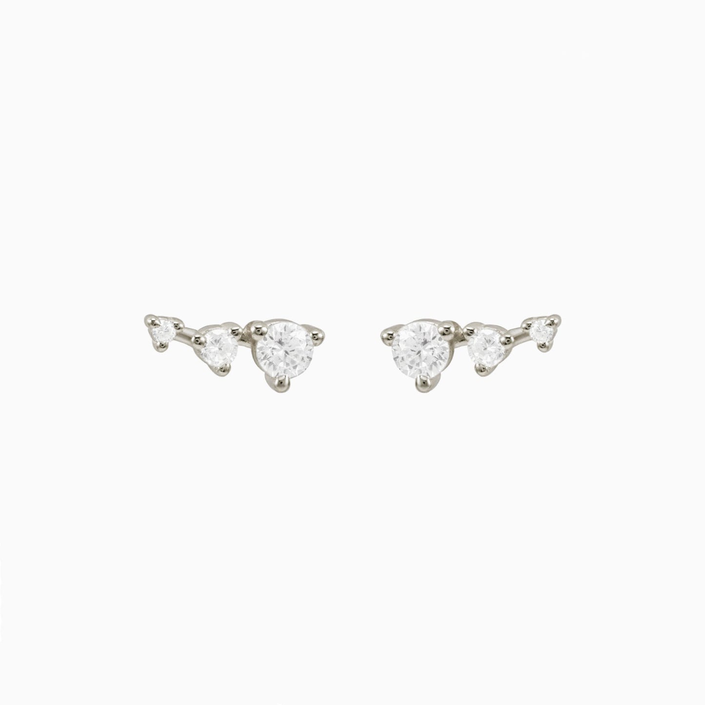 Trilogy Mini Climber Stud Earrings