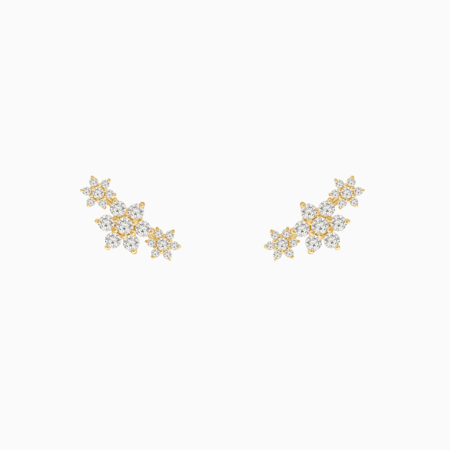 Trio Floral Climber Studs