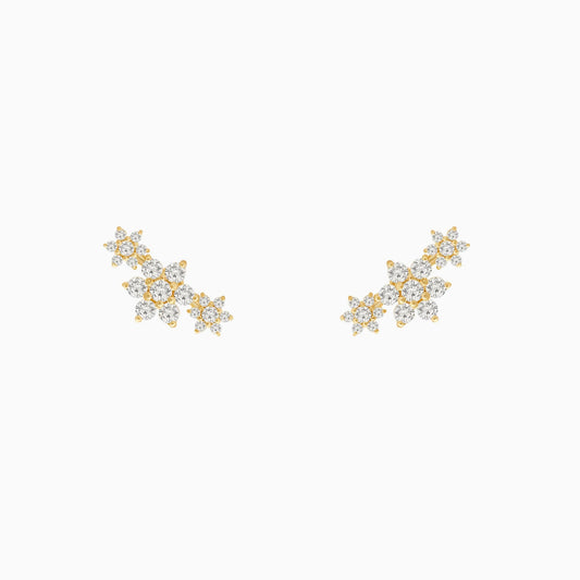 Trio Floral Climber Studs