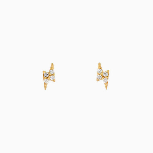 Teeny Tiny Lightning Stud Earrings