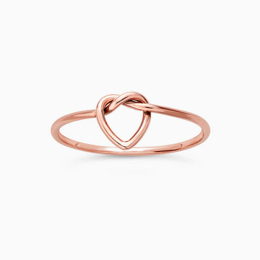 Single Heart Knot Ring