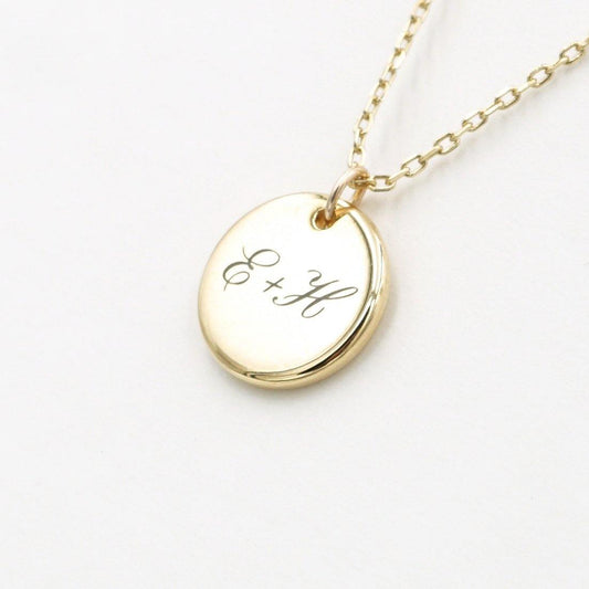 Personalized Engraved Disk Necklace - Studdedheartz