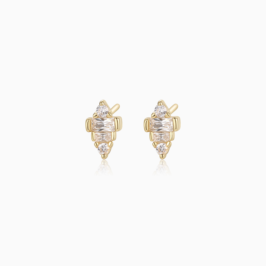 Teeny Tiny CZ Acorn Stud Earrings