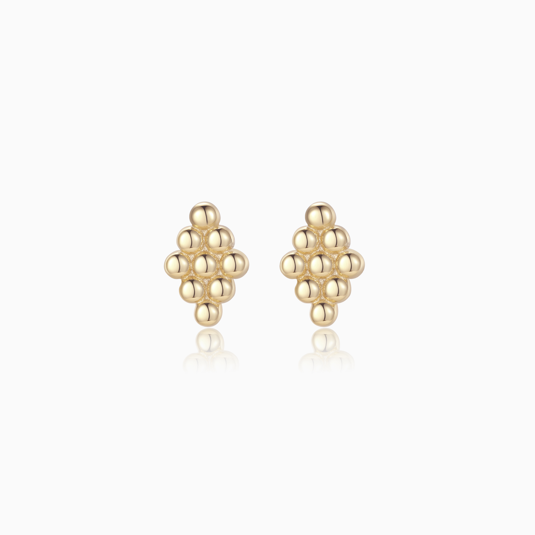 Dotted Rhombus Stud Earrings