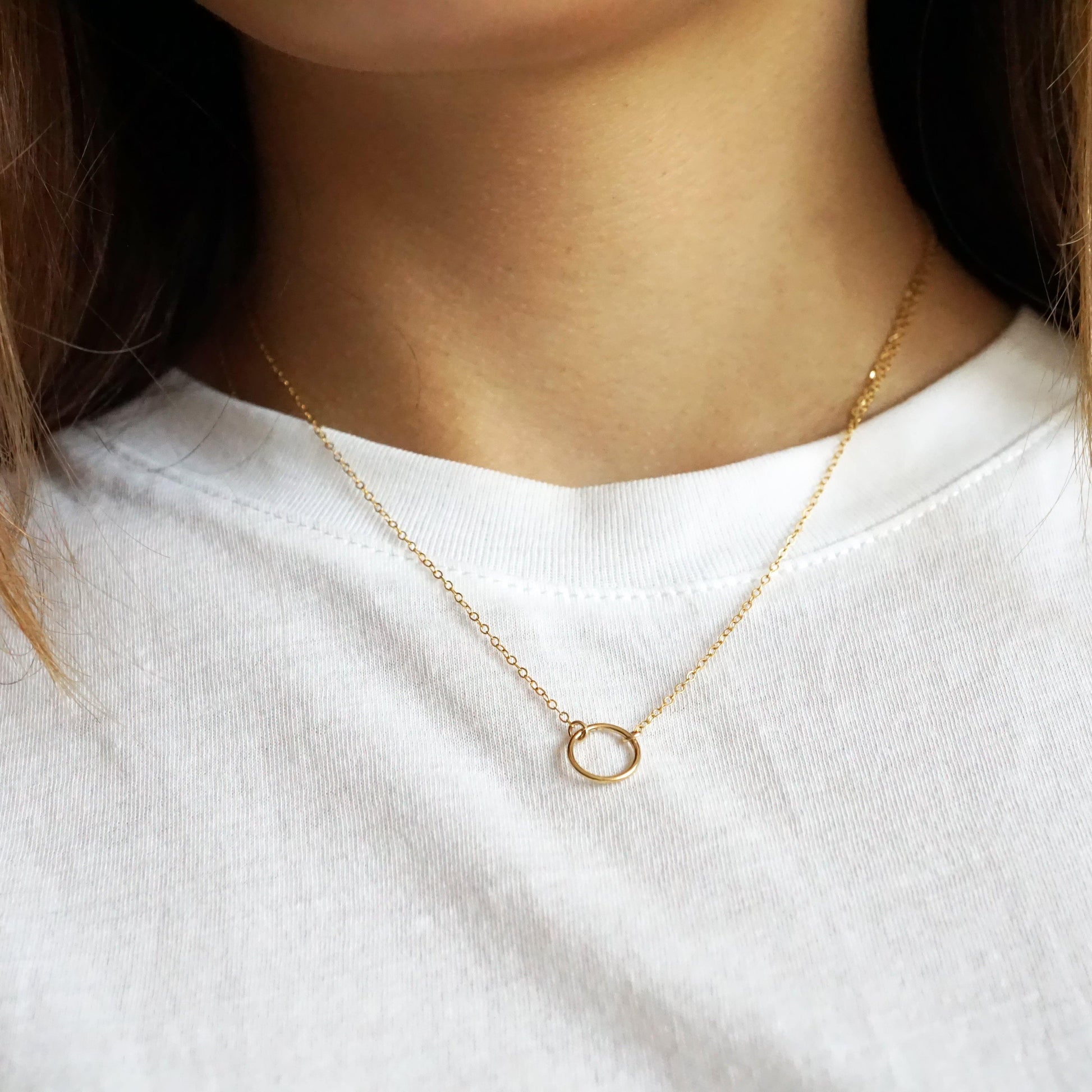 Karma Dainty Circle Necklace - Studdedheartz