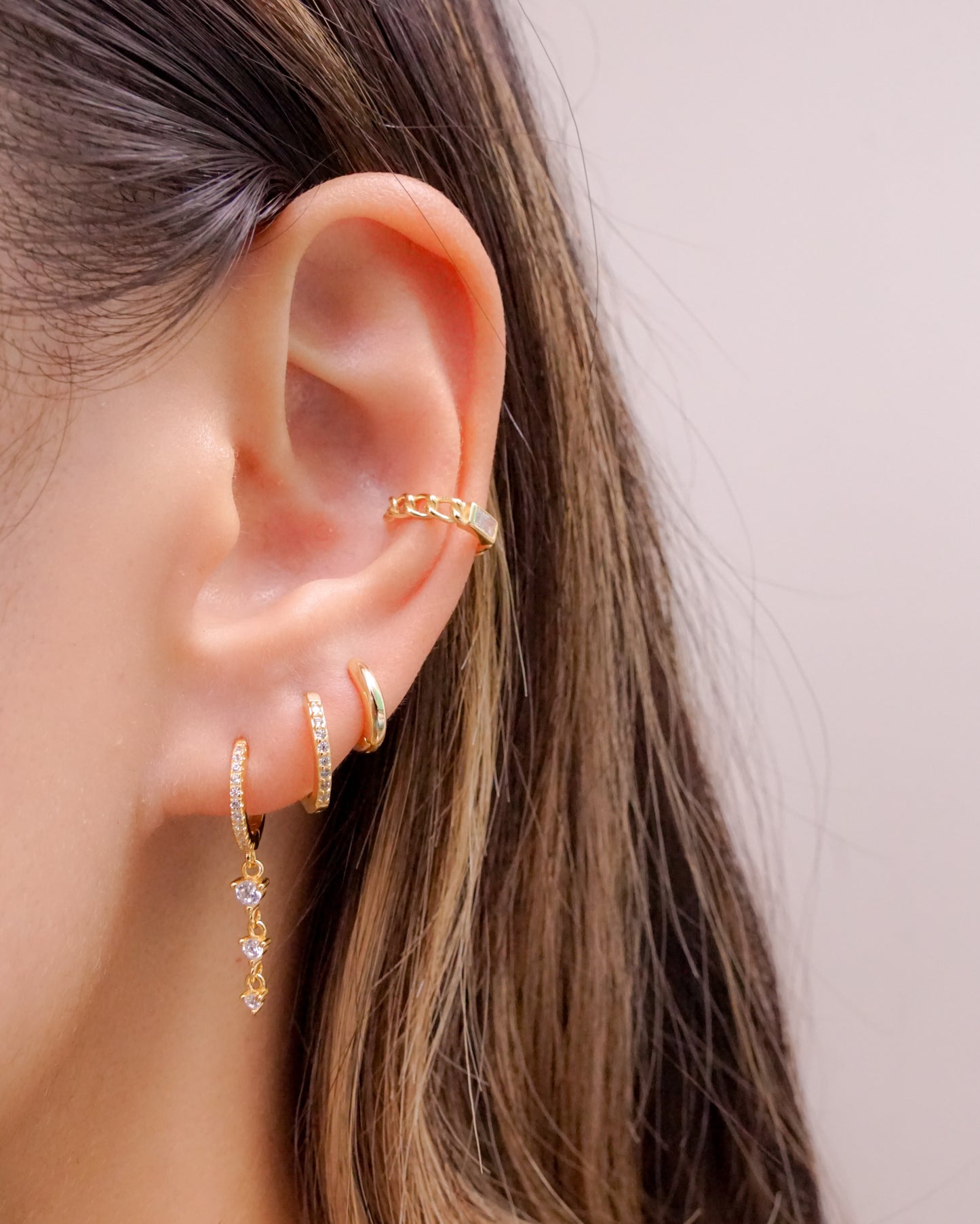 Chain and Bling Ear Cuff