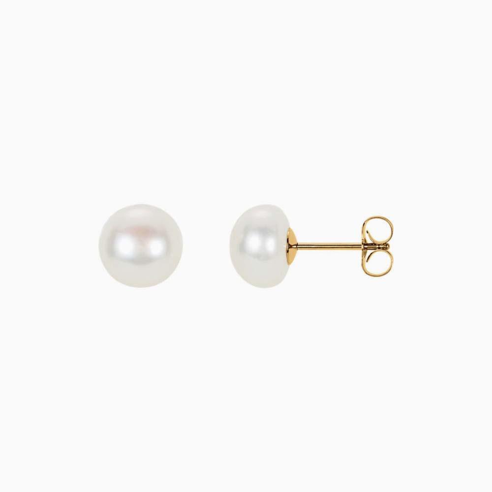 Fresh Water Pearl Stud Earrings - 925 Sterling Silver - Studdedheartz