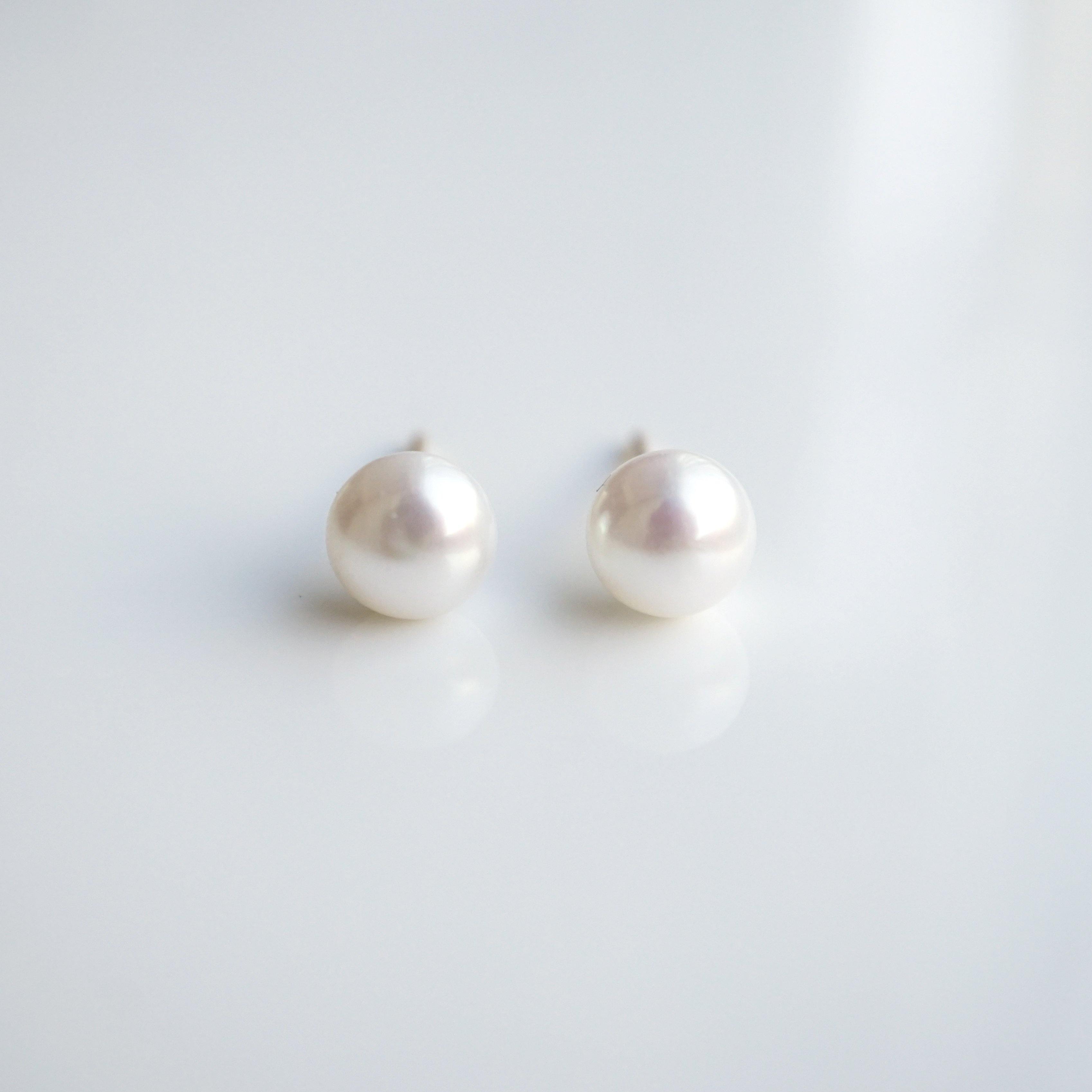 Fresh Water Pearl Stud Earrings - 925 Sterling Silver - Studdedheartz