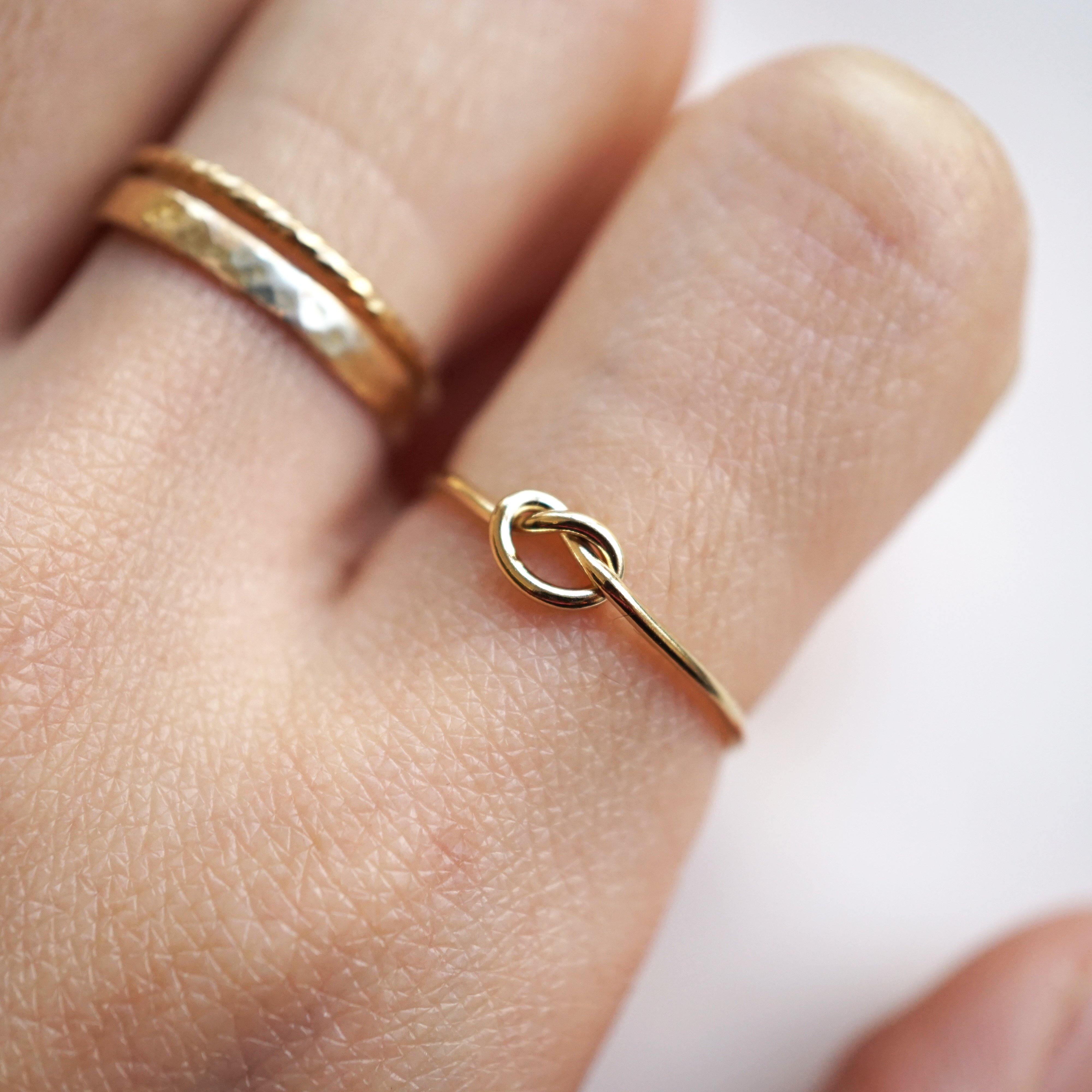 Basic Single Knot Ring - Studdedheartz