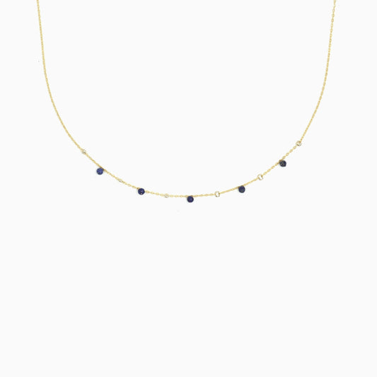 Natural Lapis Lazuli Twinkle Satellite Necklace - Studdedheartz