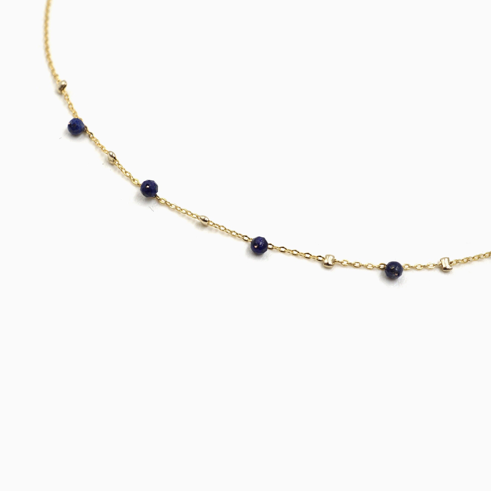 Natural Lapis Lazuli Twinkle Satellite Necklace - Studdedheartz