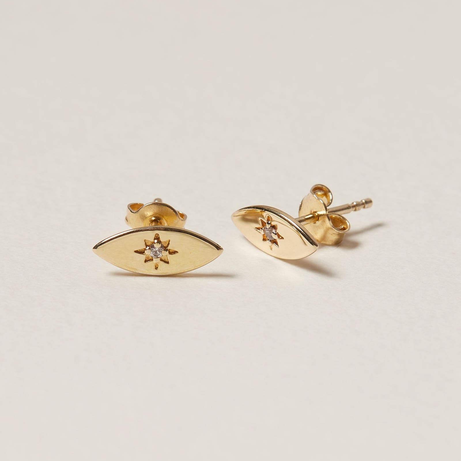 Starburst Evil Eye Stud Earrings