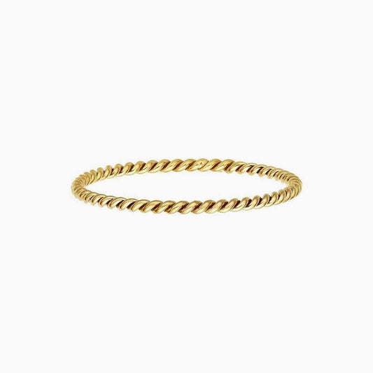 Thin Stacking Twist Ring - 14K Gold Filled - Studdedheartz